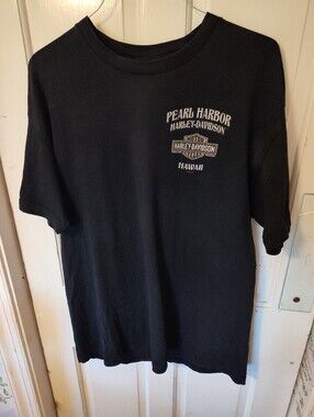 Harley-Davidson Black Pearl Harbor Hawaii Short Sleeve Tee